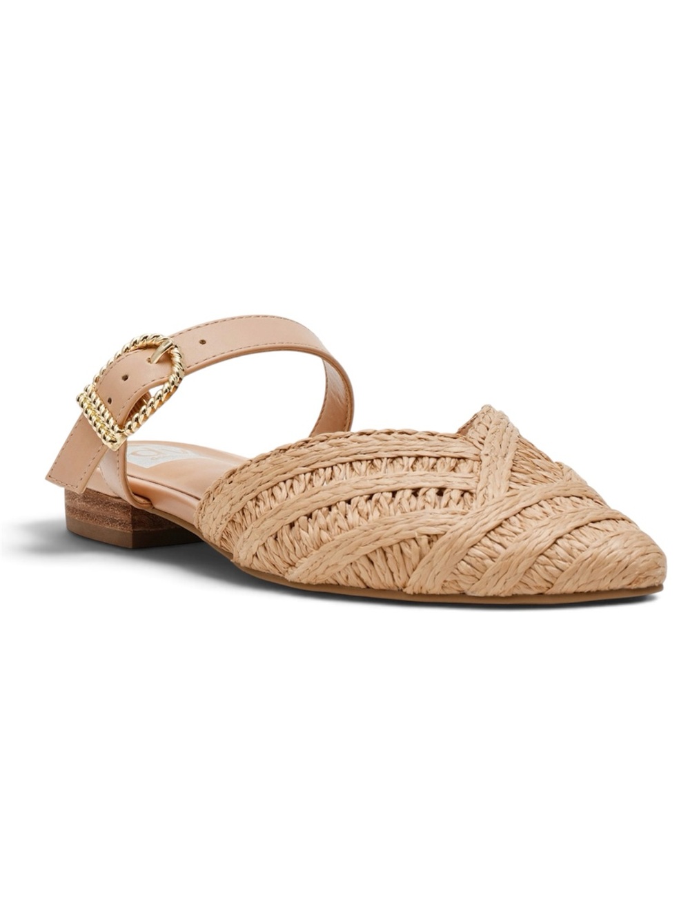 dv by Dolce Vita Domain Raffia Woven Flat Pointed Toe Mules